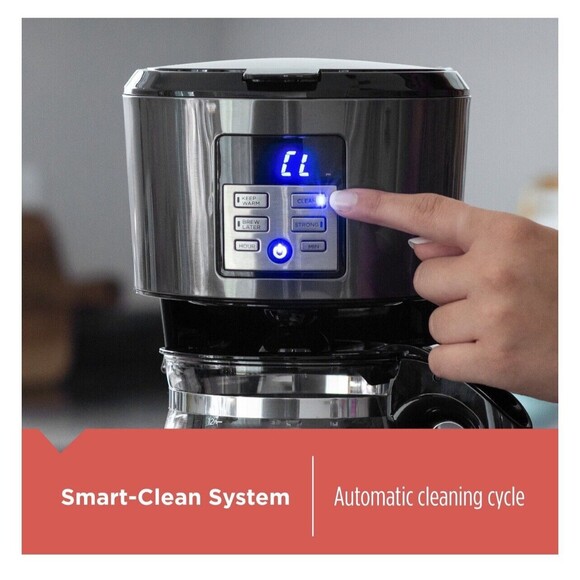 BLACK+DECKER 12-Cup Coffeemaker Programmable Vortex Technology - Black - Picture 4 of 6